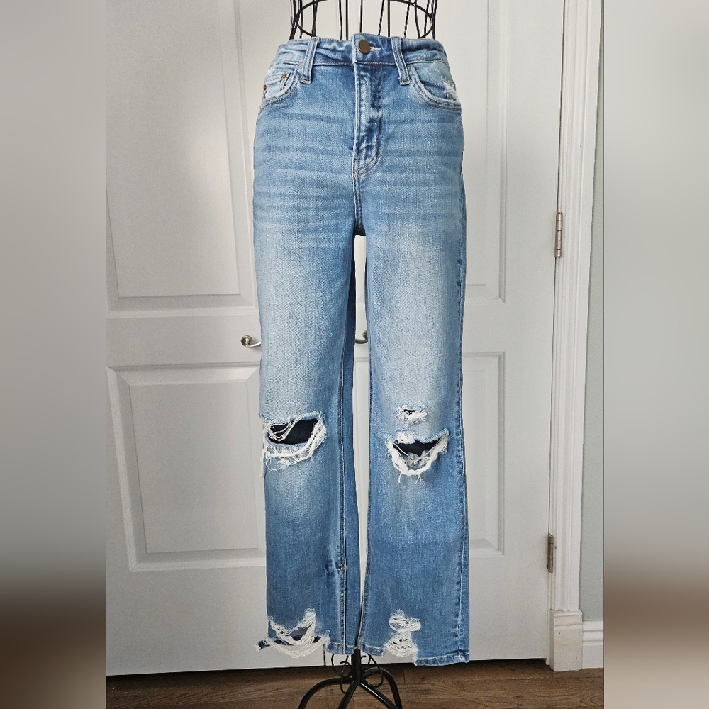 Distressed Light Blue Women's Jeans